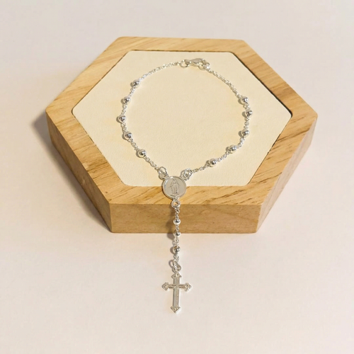 Pulsera Rosario en plata 925